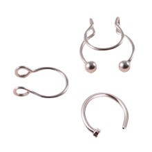 3pcs Fake Nose Ring Stainless Steel Fake Septum Nose Studs Non