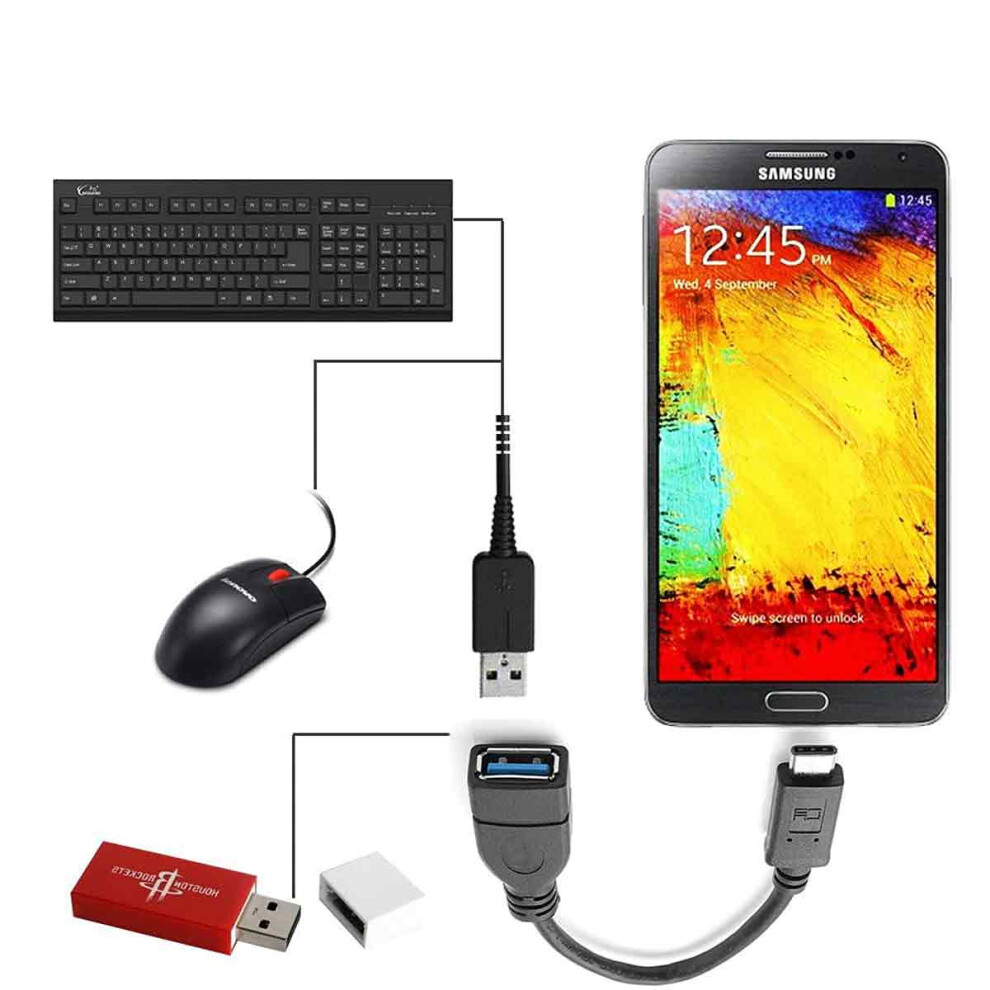 Avizar Date-Otg-Usbc Adapter, Space Saving Design Usb-C To Usb-A Interface, High Speed Data Transfer 5Gbps For Flash Drives, External Hard Drives, 9169997091222