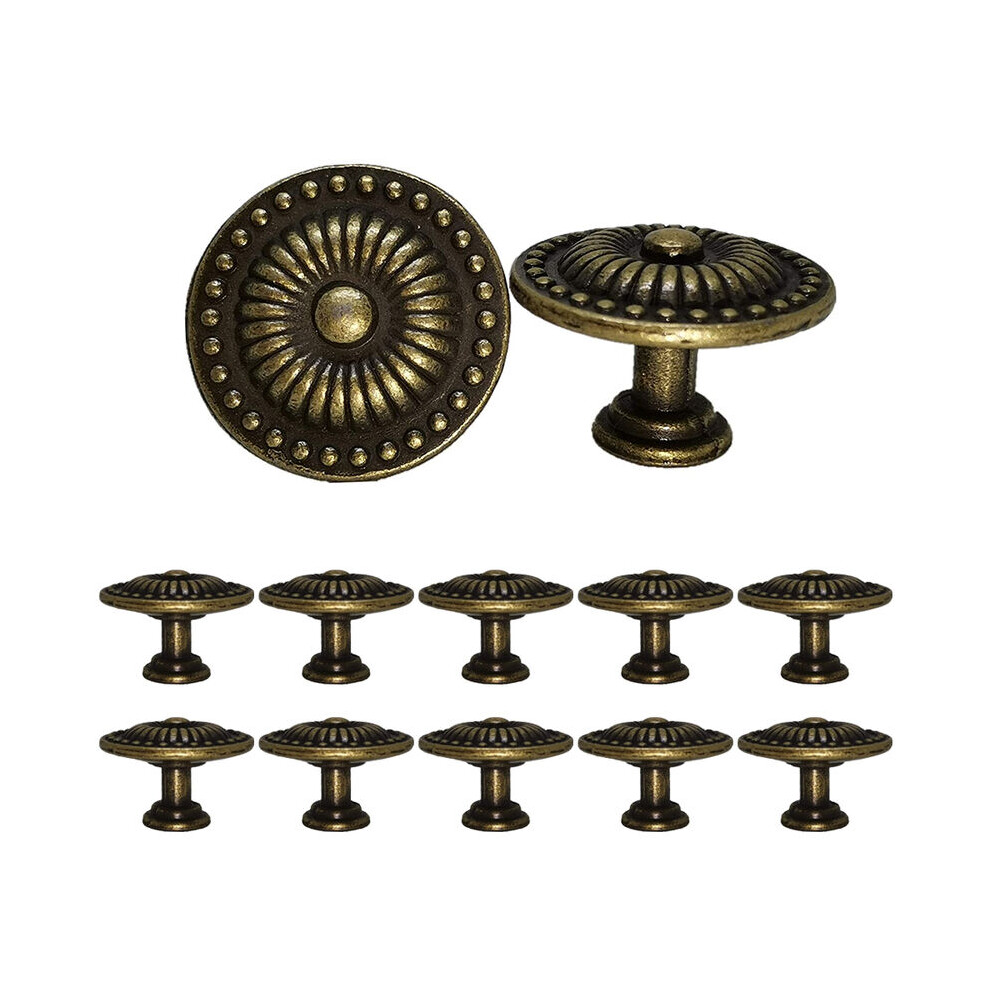 Durable Drawer Knobs, Bronze Drawer Knobs, Classical Round Style For Cabinets, Dressers, Desks, Shoe Cabinets, Drawers, 10Pcs Set, Reinventing Your 9405630204445