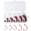 50pcs Fish Hooks Offset Worm Hooks High Carbon Steel with Storage Box 3