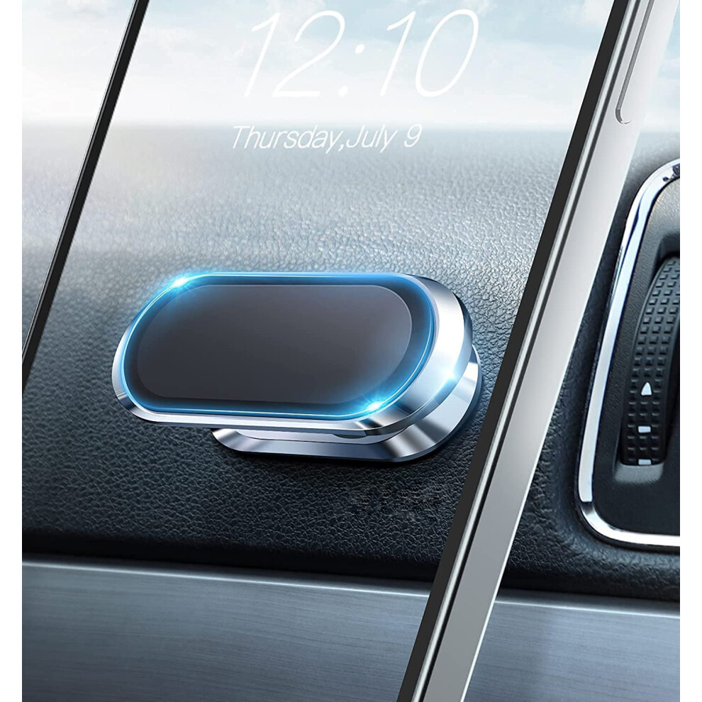 Magnetic Phone Holder For Car, Alloy Folding Dash Mount With Super Strong Magnet And 360-Degree Rotation, Universal Cell Phone Mount For Easy 9405630555349
