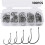 100pcs Stainless Steel Fish Hooks Set - 5 Sizes with Plastic Box 3