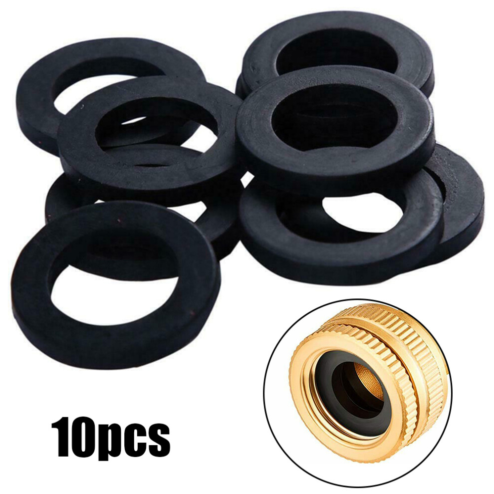 Gasket Rubber Washers Faucet Seal Household Accessories Shower Shower Pipe Washers Rubber Ring 10Pcs Bathroom Black 6935161491586
