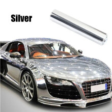 CarHome Hochelastischer Spiegel Silber Chromspiegel Flexible Vinyl Wrap Sheet Rollfilm Autoaufkleber UV-resistentes Aufkleberblatt 20