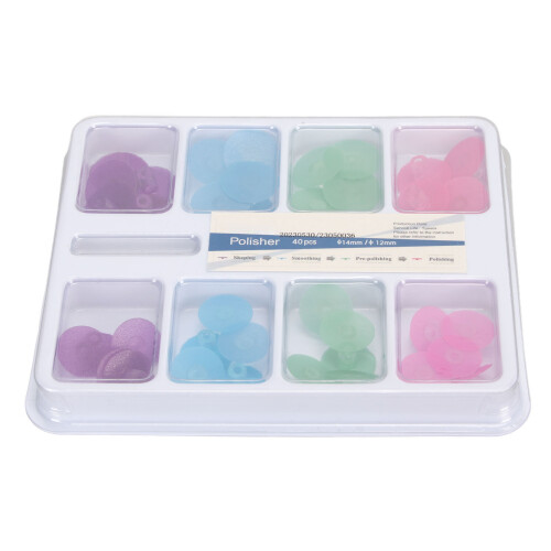 40pcs Dental Polishing Discs Set, Surface Grinding, Multicolor 1