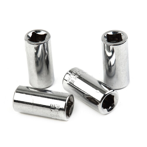 4pcs Socket Adapter 1/4" Square Drive To 1/4" Hex Socket Bits Converter Screwdriver Bit Adapter Quick Release Wrench Hand Tool