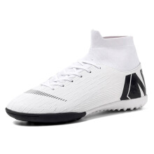 Scarpe da calcio per giovani con tacchetti, scarpe da football per allenamento indoor e outdoor, nere, taglia US 6-10