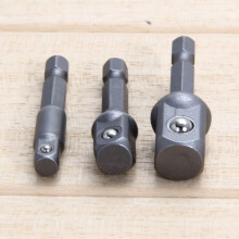 Sechskant-Schaft-Steckdosen-Adapter Set 3 Stück 1/4 Zoll 3/8 Zoll 1/2 Zoll für elektrische Schraubendreher Chrom-Vanadiumstahl