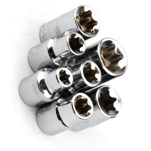 7 stuks 3/8 inch ster Torx dop E Type E8 E10 E11 E12 E14 E16 E18 E20 Handgereedschap hulsomzetter sleutelmoord gewrichtsomvormer 2
