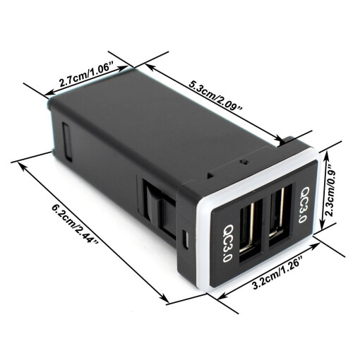 Για φορτιστή αυτοκινήτου Toyota QC3.0 Διπλές θύρες USB Τηλέφωνο Γρήγορη 1