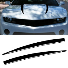 2 Stück schwarze Motorhaube, Streifen mit Lüftungsaufkleber, Aufkleber, Aufkleber passen zum Chevrolet Camaro 2010 2011 2012 2013 2014 2015