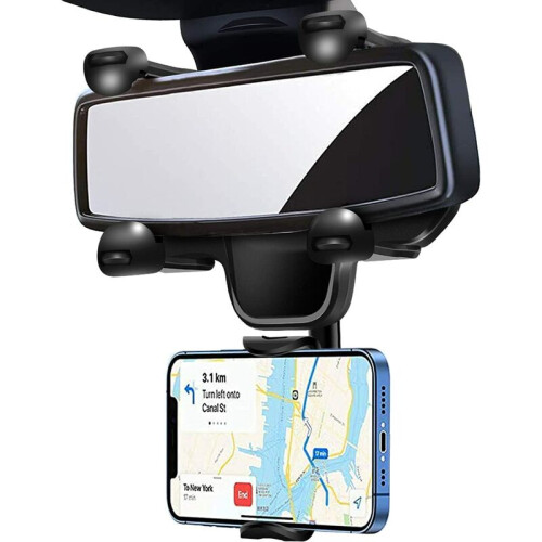 Car Rearview Mirror Mount, High Quality Material for Durability, Four Corners Fixed for Stability, 360 Rotating Design for Optimal Viewing