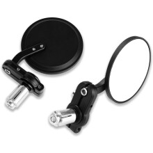 Espelhos retrovisores universais para motocicletas, espelhos de guidão com espelho convexo, espelhos retrovisores para motos Cafe Racer, Bobber,