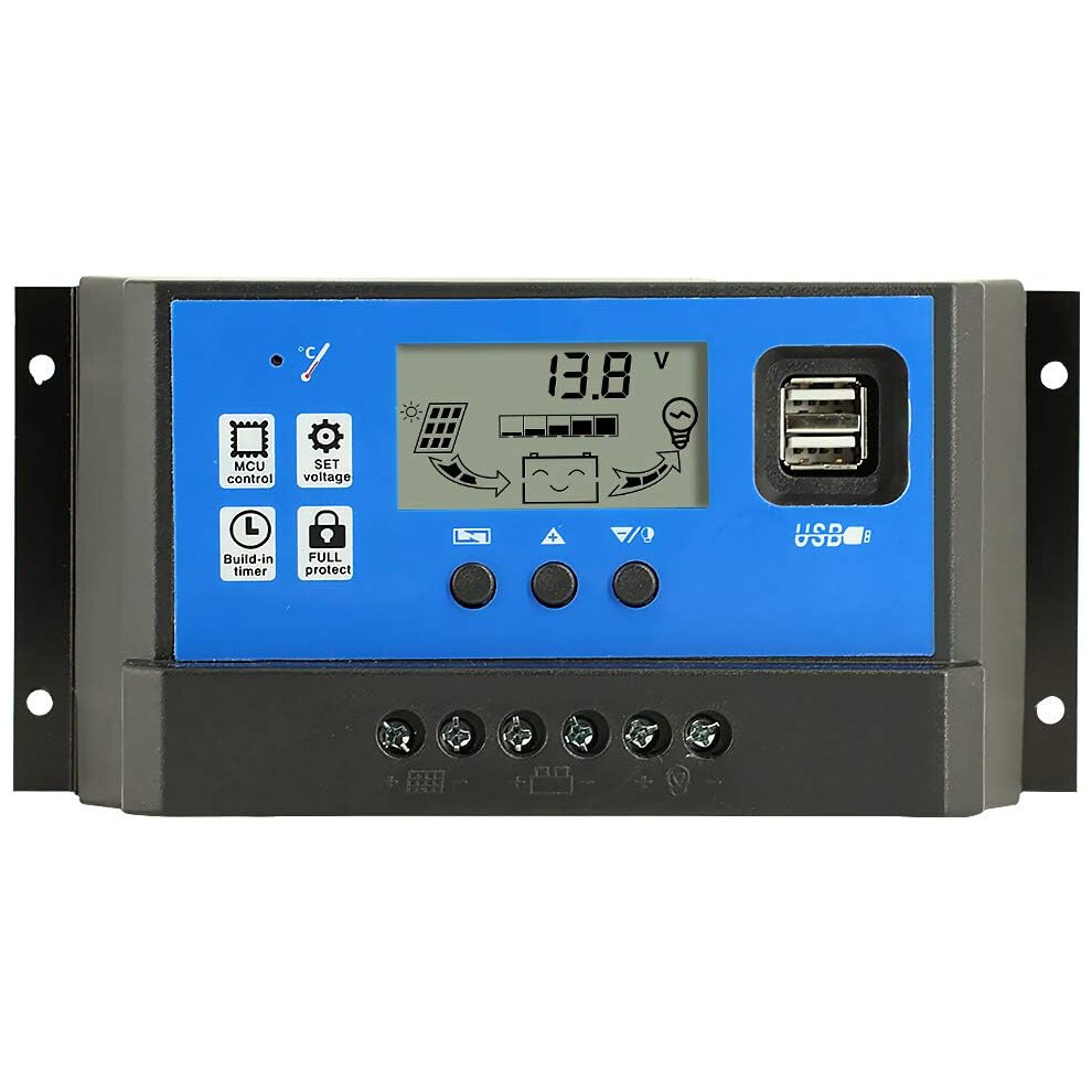 Sun's Symphony: 40A Pwm Solar Charge Controller, Industrial-Grade Main Control Chip, Overcurrent & Short Circuit Protection, Adjustable Parameters 9405630822311