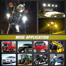 Motorrad-LED-Tagfahrlicht, hochhelle LED-Arbeitsscheinwerfer mit Gehäuse aus Aluminiumdruckguss und Dimmfunktion, geeignet für alle