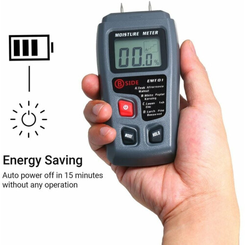 Moisture Meter with Two Test Probe Pins, Automatic Power Off for Energy Efficiency and Longevity 2