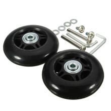 Kit de substituição de rodas para malas. Material premium garante movimento sem esforço e alta capacidade de carga. Rodas silenciosas para bagagem