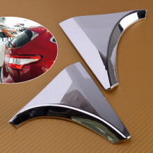 DWCX voiture ABS Chrome 2Pcs Finitions de lunettes arrière Aileron du hayon arrière Cache adapté à la Nissan Qashqai J11 2014, 2015, 2016,