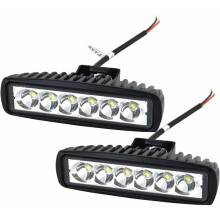 Bară luminoasă de lucru cu LED, super luminozitate, 6 inci, 18 W, impermeabilă, rezistentă la șocuri, la praf, pentru off-road, carcasă