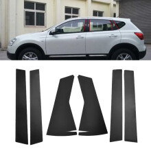 CarHome Schwarzspiegellackierung Autofenstersäulen-Zierleistenabdeckung für NISSAN Qashqai 2008-2015 Middle BC Säulenaufkleber Externer Zugang