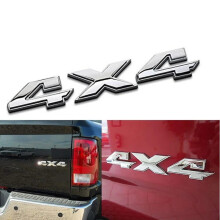 CarHome Tailgate Sticky Namnskylt för Dodge Ram Chrome Tailgate 4X4 Emblem Namnskylt 55277438AA OEM Mopar Bilstylingklistermärke