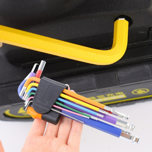 9PCS Allen Key Set L Shaped Wrench Kit Hex Key Long Arm Hexagon Spanner Ste 2