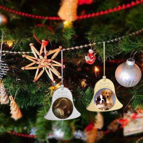 Pendentif d'arbre de Noël vierge par sublimation, pour-Argent 2