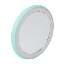 Kompakte LED-Spiegel für Make-up, 9 cm, Grün, USB-Akku wiederaufladbar