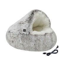 Cama térmica para gatos de interior y perros pequeños, almohadilla térmica suave, cueva redonda para cachorros.