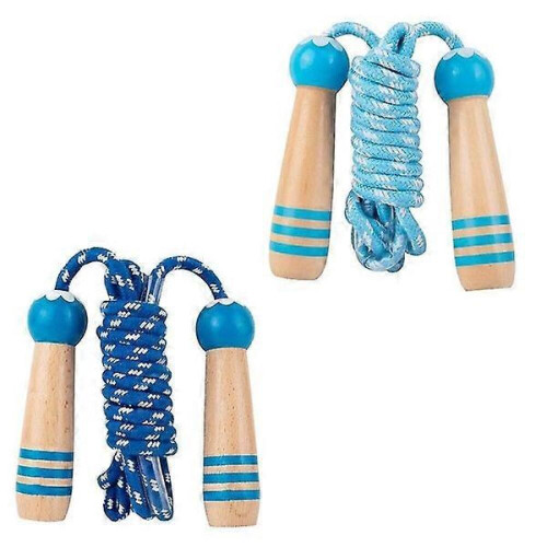 Βαμβακερό σχοινάκι για παιδιά, ρυθμιζόμενο σχοινάκι με ξύλινη λαβή, για 1