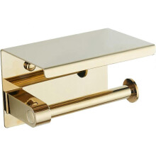 Toilettenpapierhalter aus Edelstahl 304, Wandrollenhalter für die Hoteldekoration (Gold)