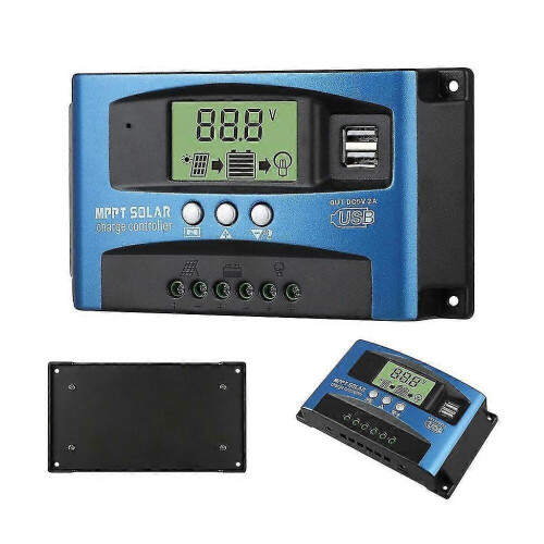 Ηλιακοί Ελεγκτές Mppt 100a 80a 60a 50a 40a 30a Διπλή Οθόνη LCD USB 12v 24v