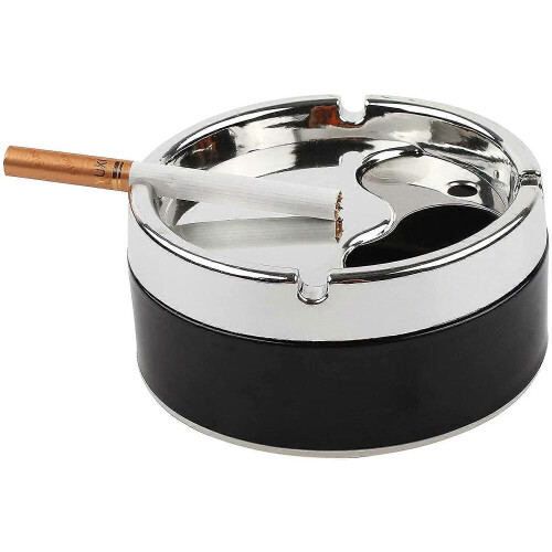 Cendrier rotatif avec couvercle Cendrier portable 2