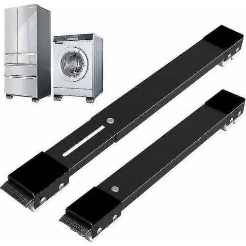Washing Machine Base with Brake, Adjustable Mobile Base for Washing Machine, Tumble Dryer, Refrigera