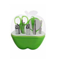 Green Apple Nagelpflege-Set mit Nagelhautschneider, Pediküre- und Maniküre-Set