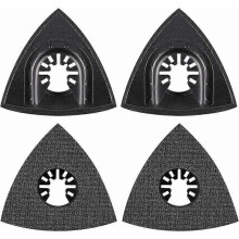 4-teiliges Set Schleifpads 80 mm, Zubehör für Multifunktionswerkzeuge, Befestigungspads und Klingen.