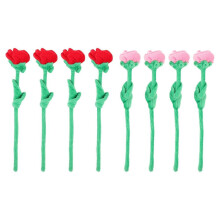 Lot de 8 jouets pour voiture bébé : fausses fleurs en peluche, tiges de fleurs artificielles, bouquet de fleurs douces.