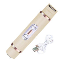 2-i-1 elektrisk barbermaskin, elektrisk barbermaskin for kvinner, dobbelthodet barbermaskin IPX7 vanntett -- beige