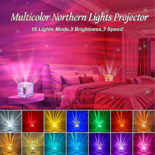 Northern Lights Aurora Projector Light,18 Colors Lighting Projector Mood Lighting,remote Timer Projector Lights 2