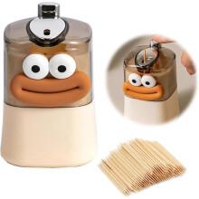 (Pølsemund) Sød automatisk pop-up tandstikkerholder dispenser, Pop-up automatisk sød pølsemund dekoration Nyhed tandstikkere