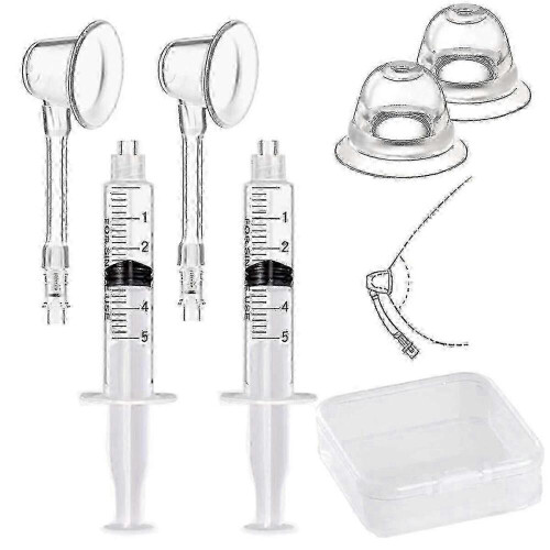 ?2-Pack Κύπελλα Διόρθωσης Θηλής - Αναρρόφηση Επίπεδης Θηλής για Γυναίκες 2025 νέο