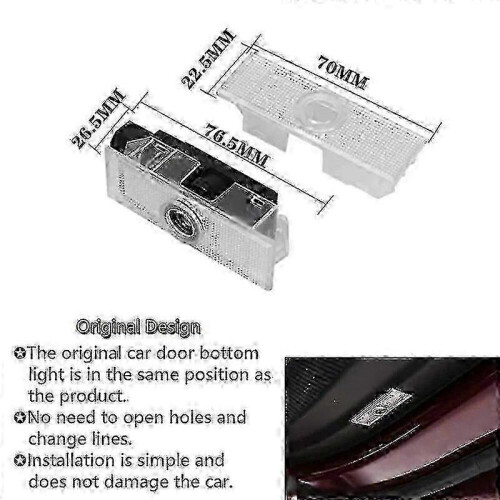 stk. LED-dørlysprojektor kompatibel med Dodge Challenger SRT 2