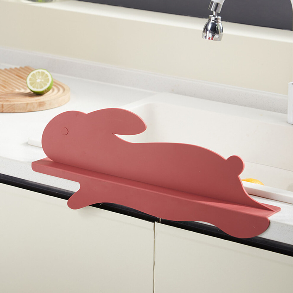 Large Deep Red Silicone Sink Splash Guard With Strong Suction Cups 3631376108136