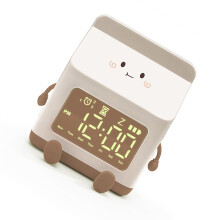 Süßes Milchbox-Cartoon-Wecker für Kinder, digital, aus ABS & Silikon
