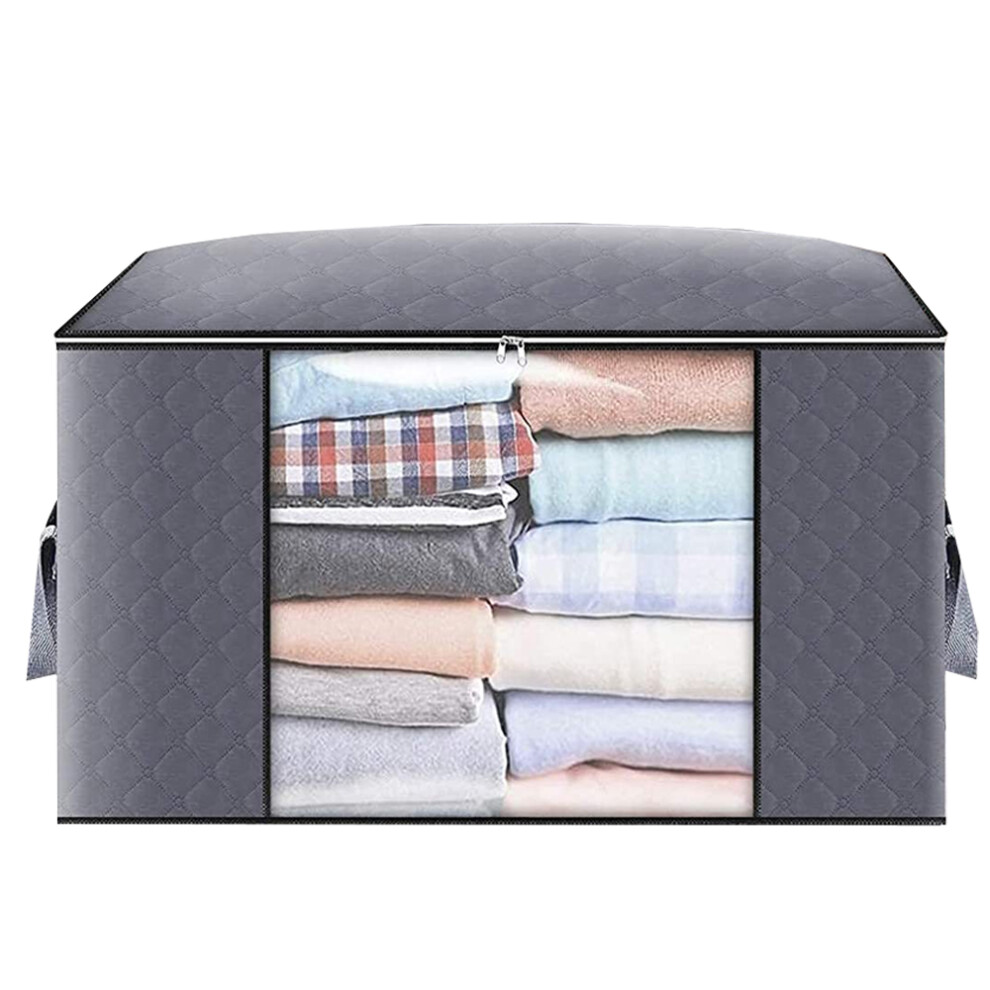 Effortless Organization, Reinforced Handle Foldable Storage Solutions For Large Capacity Clothes, Non-Woven Fabric, Sturdy Zipper, Clear Window, Water 9074015480233