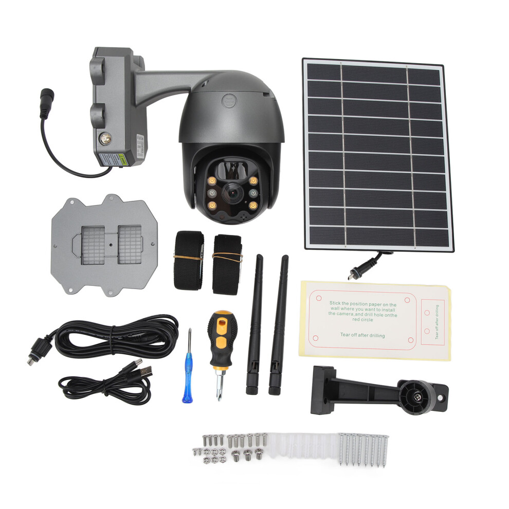 4G Lte Cellular Security Camera Solar Powered With No Wifi Required, Wireless Outdoor Camera Featuring Pir Motion Detection And 360 Live View For 9439860515170