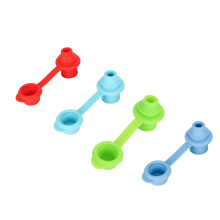 4x Silicone Sippy Spout Bottle Tops for Kids 150ml Capacity Bright Colors
