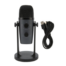 Professional Condenser Microphone Broadcast Quality Sound Wide Frequency Response Cardioid Directivity Gain Knob Adjustment High SPL Handling 360