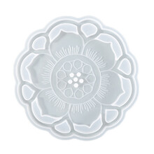 Crystal Agate Coaster Silicone Mold Lotus Coaster Mug Pad-4