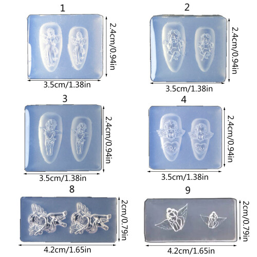 3D Mini Engel Serie Form Skulptur Stempelplatte Nägel-2 1